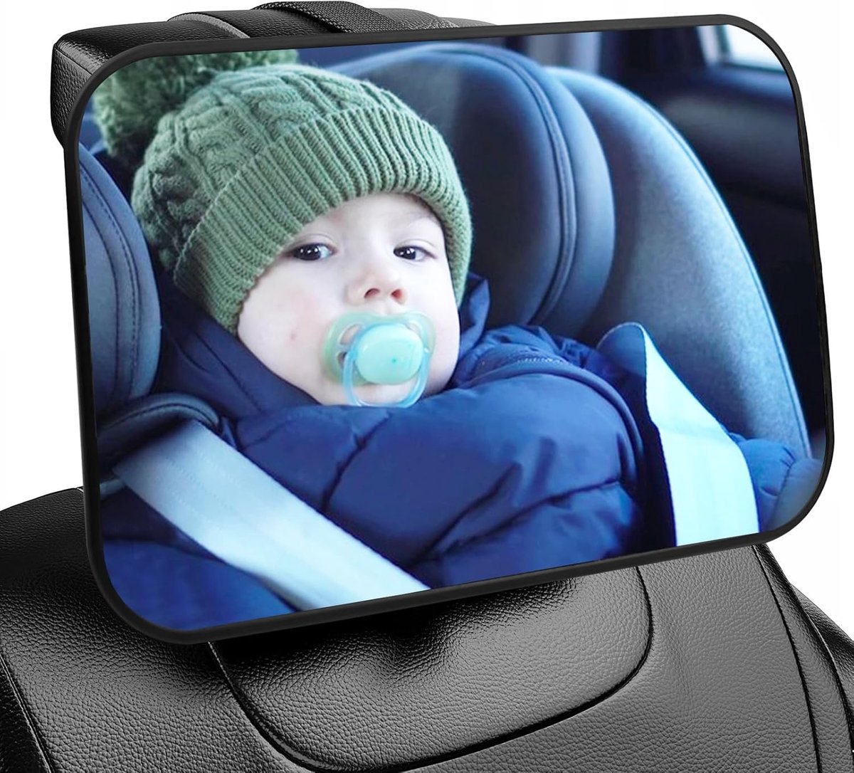 SnelShoppen - Universele Baby Achteruitkijkspiegel - Auto Veiligheids Spiegel voor Achterbank met Verstelbare Gesp - Onbreekbaar Acryl en ABS Materiaa