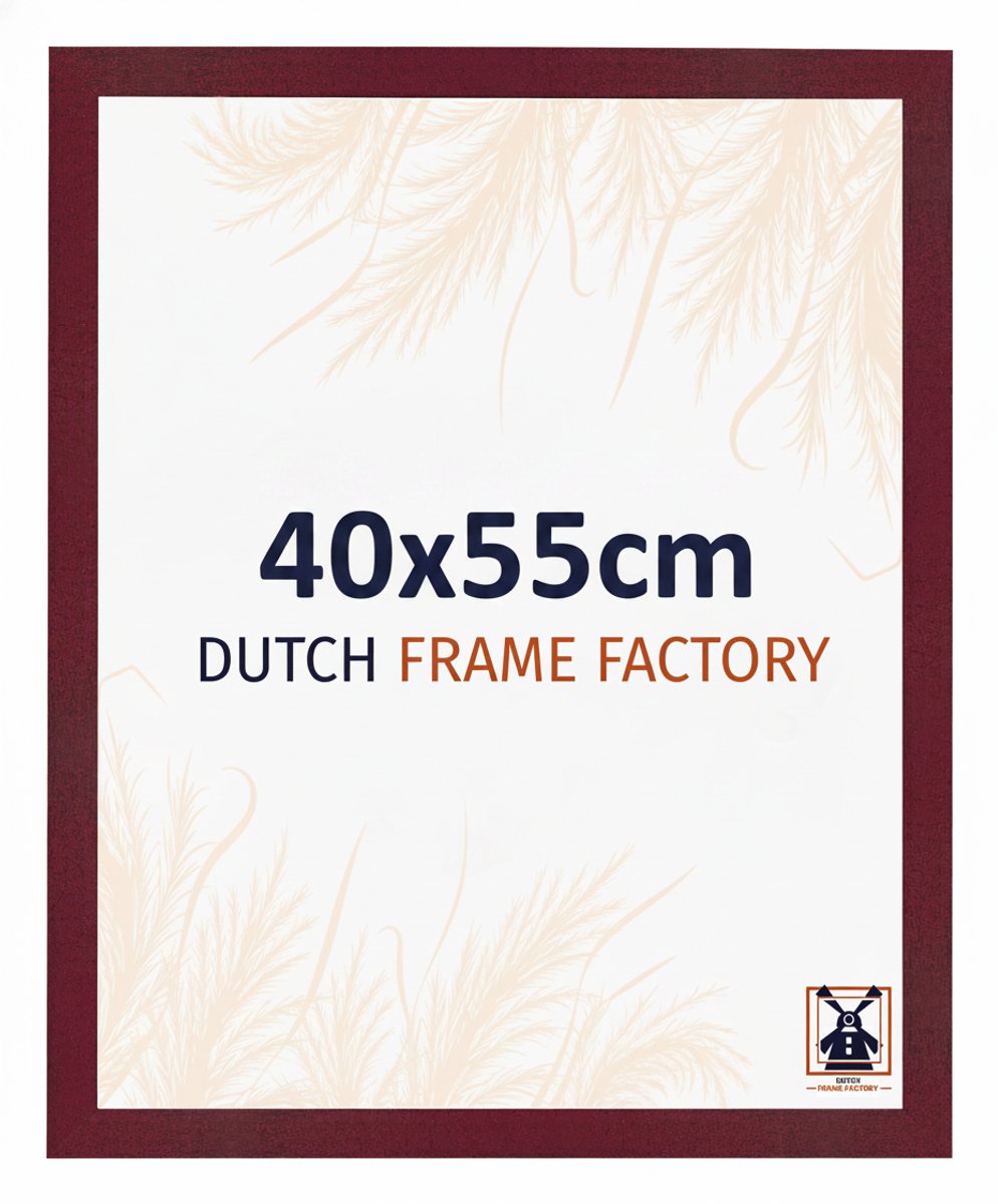 Fotolijst 40x55 cm - MDF - Wijnrood Geveegd - Benno