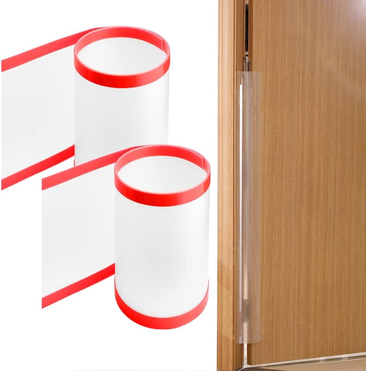 SnelShoppen - 2Pcs Deur Hinge Protector Cover - Baby Veiligheid Finger Pinch Guard - PP Materiaal - 120x17cm - Ideaal voor Thuis, School, Kindergarten
