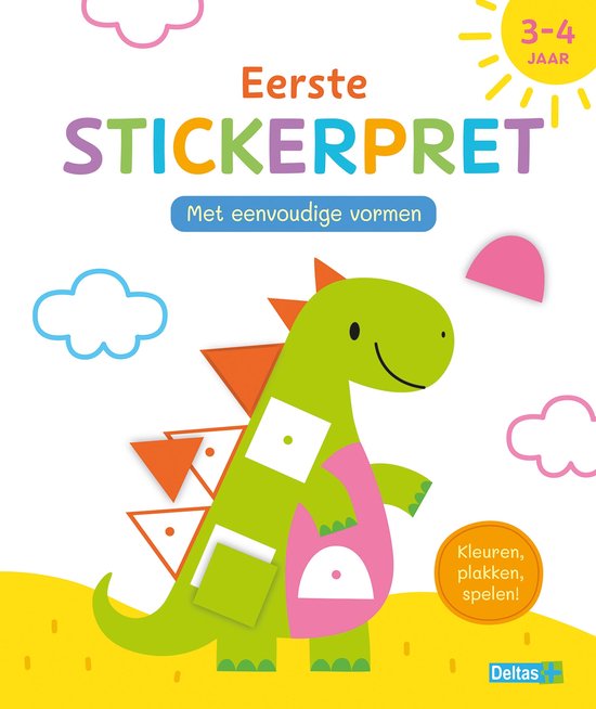 Eerste stickerpret met eenvoudige vormen (3-4 j.) - cover