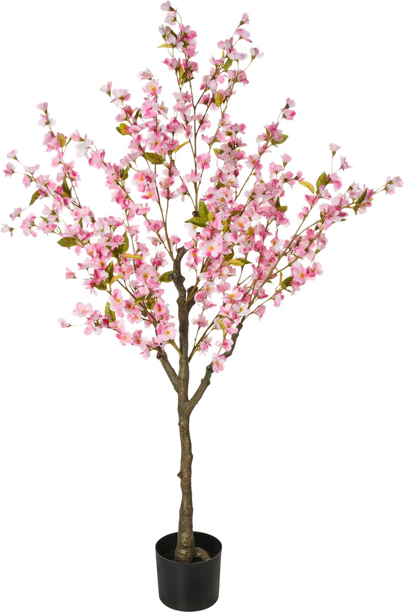 Beliani CHERRY TREE - Kunstplant - Roze - 152 cm - Synthetisch materiaal Groen