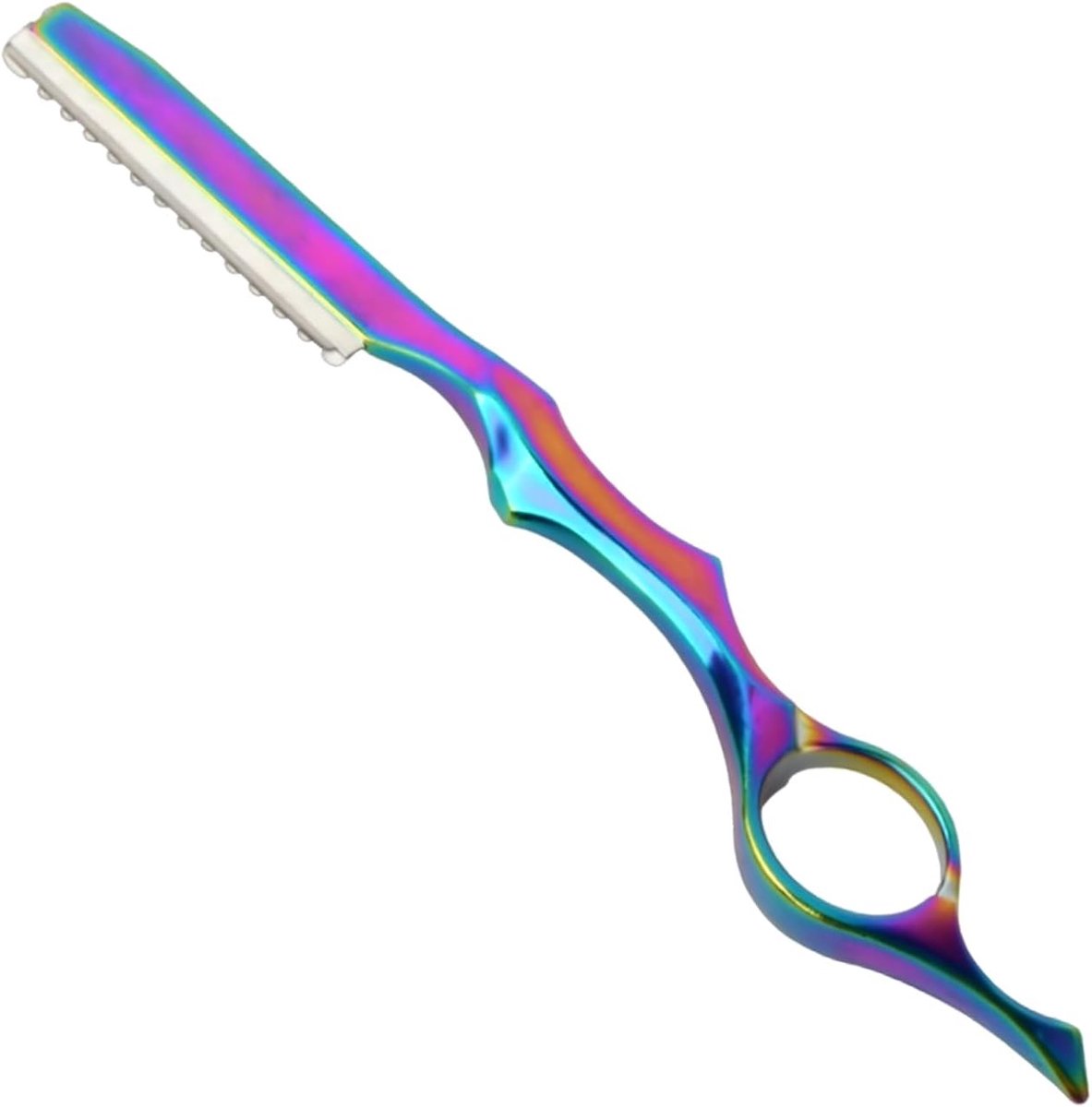 SnelShoppen - Professionele Tondeuse voor Uitdunnen van Haar, Haarstyling Scheermes met Structurerende Kam, Roestvrij Staal, Veelkleurig, Geschikt voo