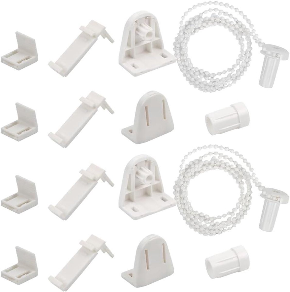 Rolgordijn Mechanisme - Raambekleding Onderdelen - Gordijnen Repareren - Complete Reparatieset - 2 Stuks - Wit