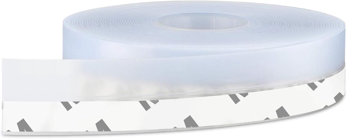 SnelShoppen - Afdichtingstape Zelfklevend 2,5 cm x 10 m - Tochtstopper, Geluidsdicht, Waterdicht - Transparante Rubber Afdichtingsstrip voor Deuren en