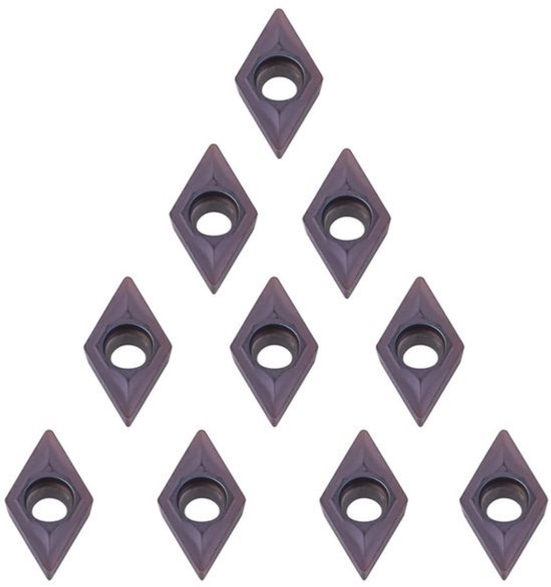 10 Diamantvormige CNC Carbide Inserts - Hoogwaardige Frees- en Draai Gereedschappen
