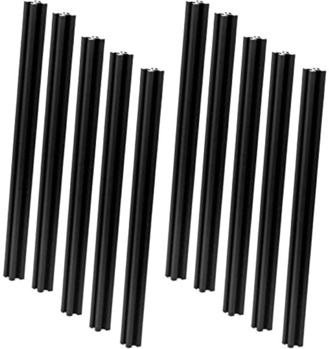 10 stuks Aluminium Extrusies 2020 Zwart 500mm V Slot Europese Standaard voor 3D Printers, Lasergraveermachine en CNC Machine
