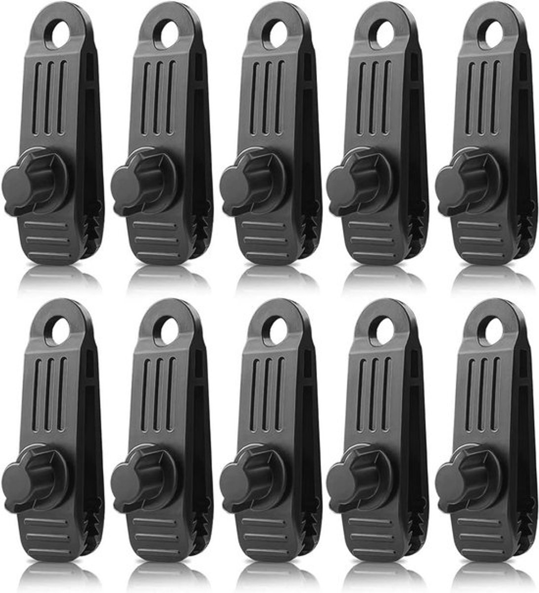 Pak van 10 Multifunctionele Tentclips voor Tenten en Dekzeilen - Duurzame en Winddichte Accessoires