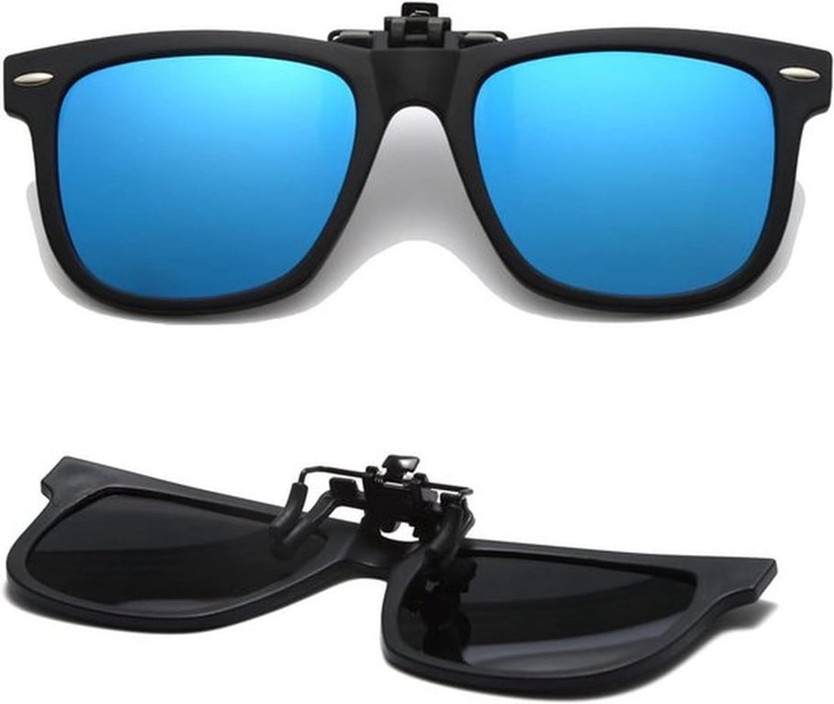 Gepolariseerde Clip-on Zonnebril voor Kinderen en Tieners Vierkante Flip-up Bril