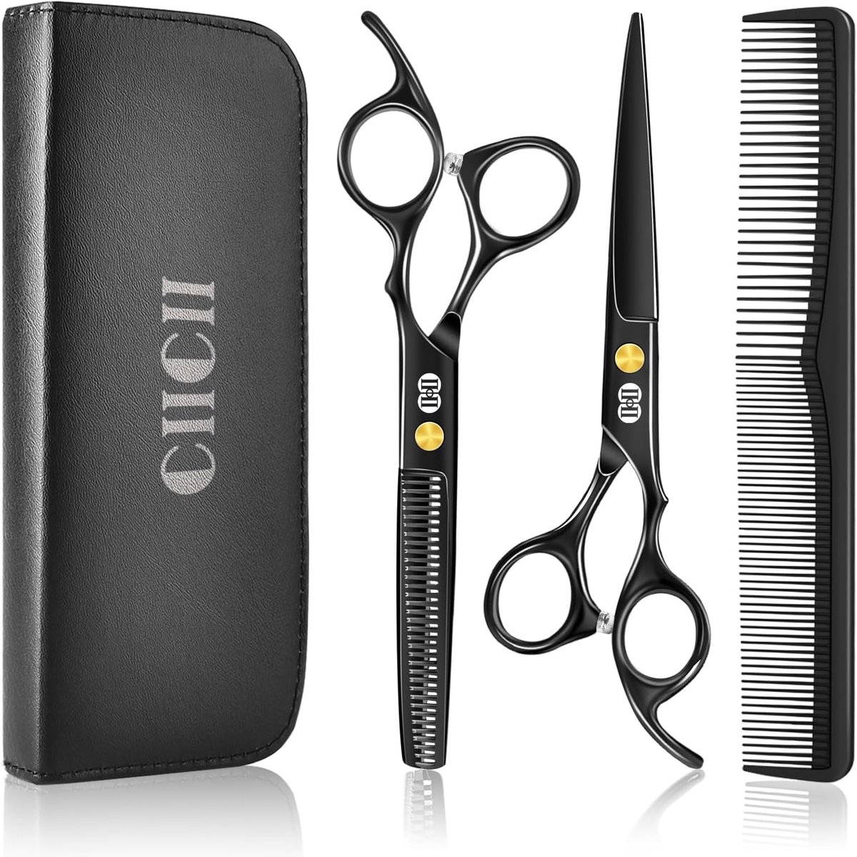 SnelShoppen - Professionele Kappersschaar 6,7" - Haarschaar voor Precisie Snijden - Ideaal voor Mannen en Vrouwen - Zwart - Perfect voor Kappers en Th