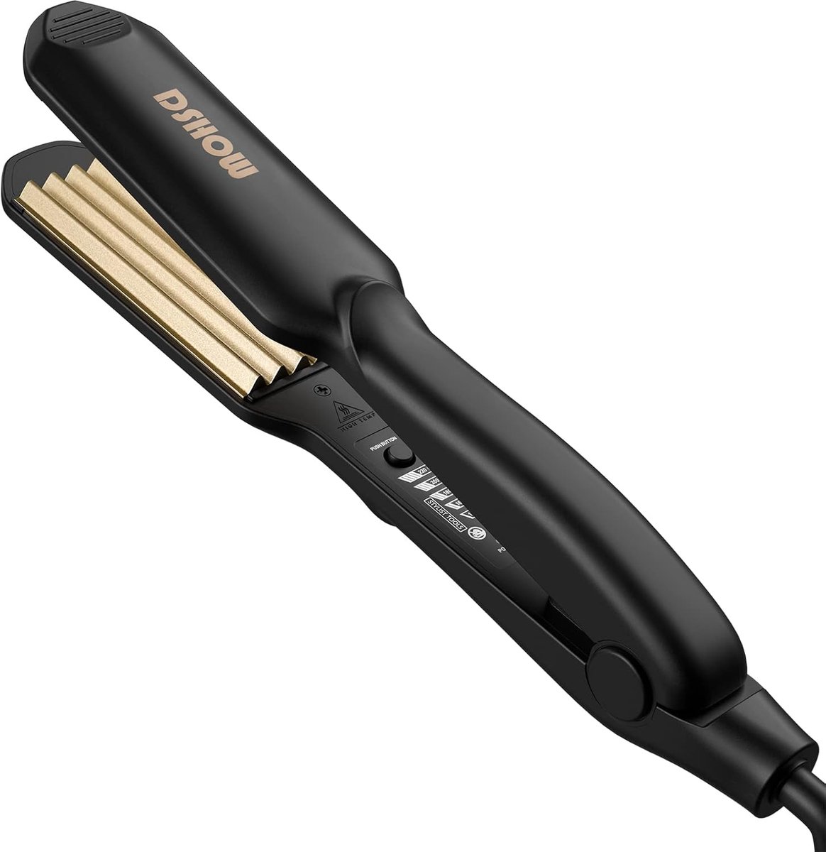 Thijox - Krimptang voor Haar, DSHOW Haar Crimper met Titanium Keramische Platen, Volumizing Styling Tool voor Vrouwen en Meisjes - Zwart - Perfect voo