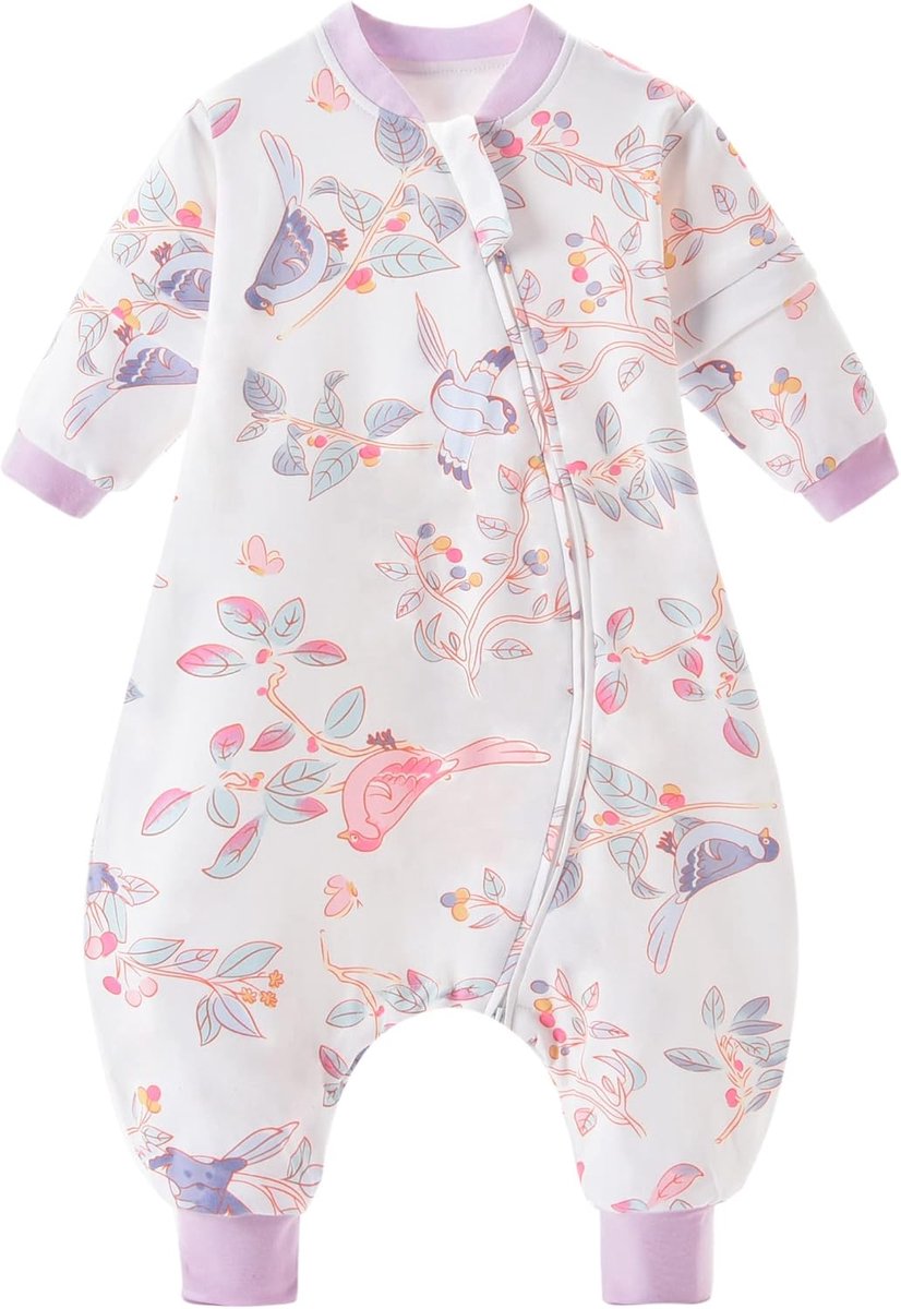 SnelShoppen - Babyslaapzak voor het hele jaar met afneembare mouwen, 1,5 Tog-waarde, 100% katoen, slaapzak met benen, ideaal voor kinderen