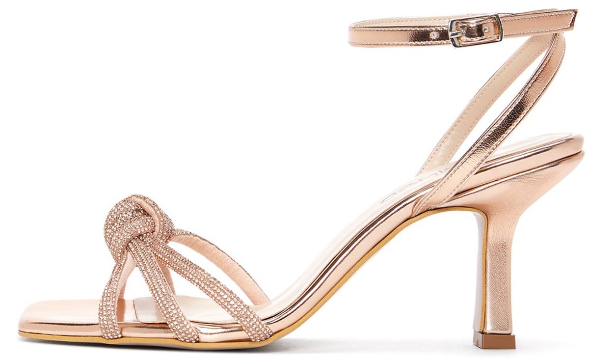 DERIMOD High Heeled Sandals Faux Leather High Heeled Sandals