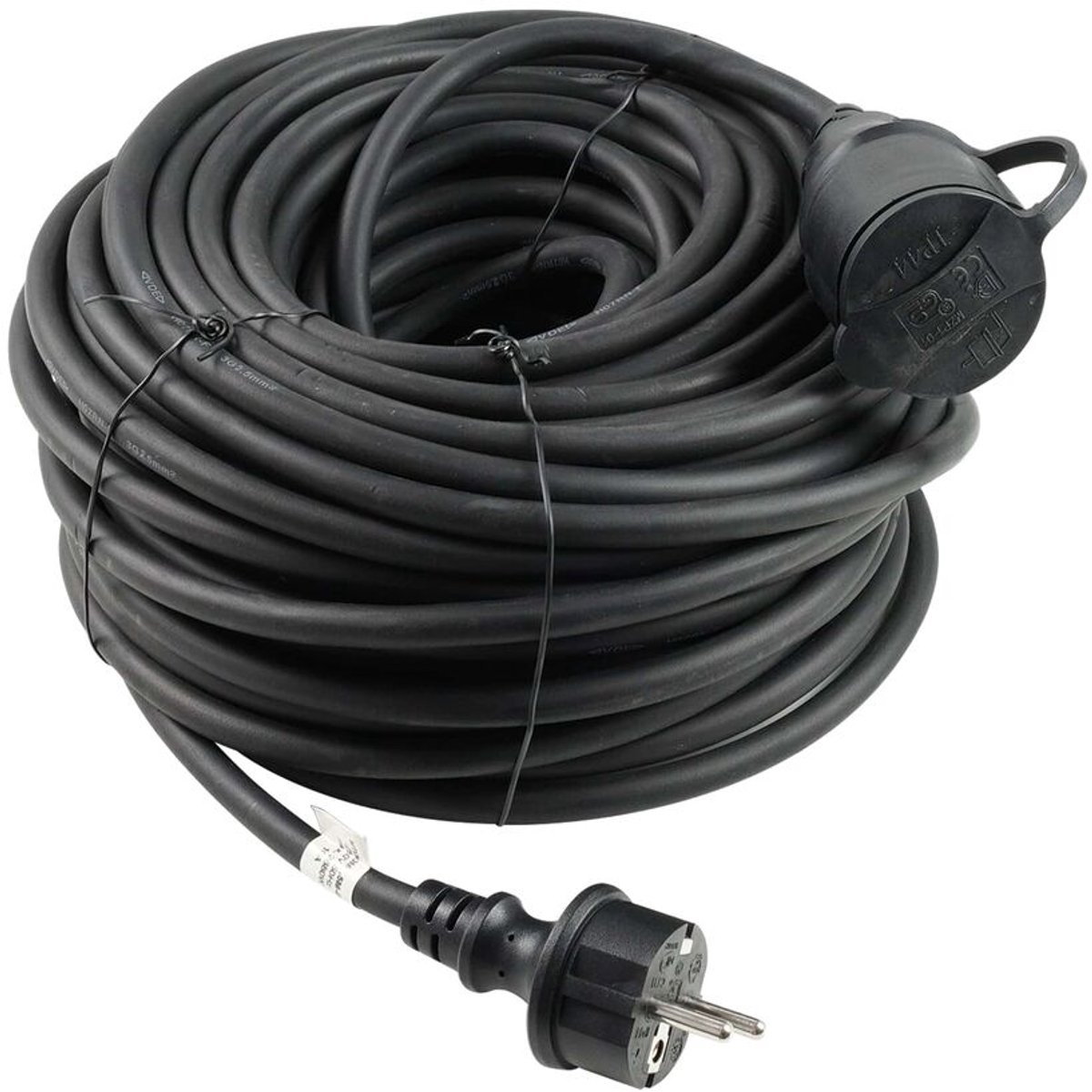 Technik Industrieel Verlengsnoer 1-voudig - 30m Kabel - 3x2.5mm² H07RN-F - IP44 - 16A