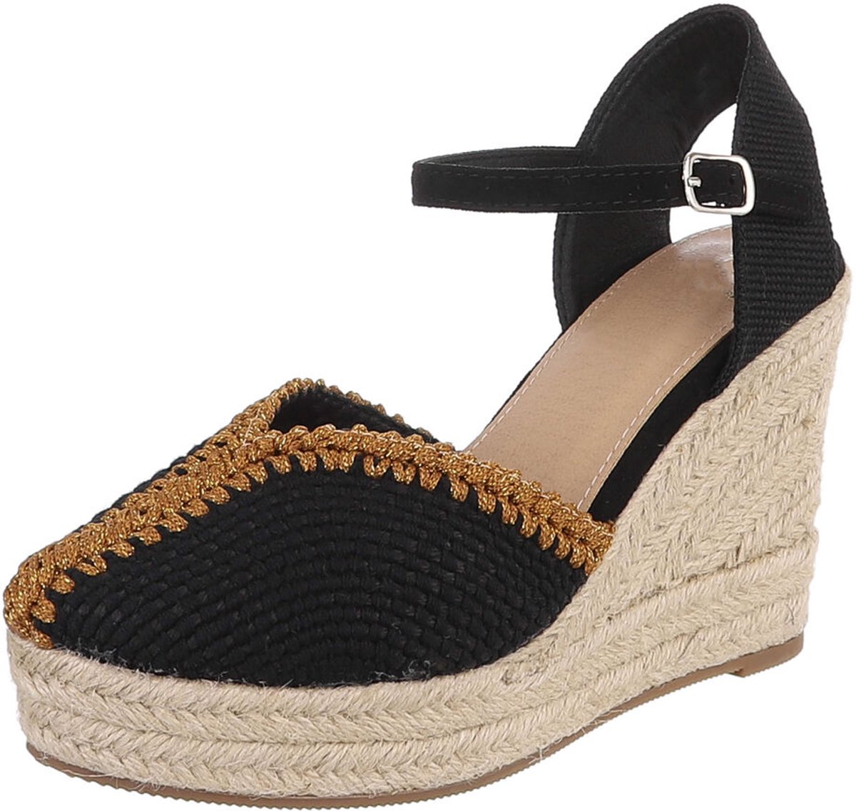 Espadrille Sleehak - Enkelband - Dames Mt:38