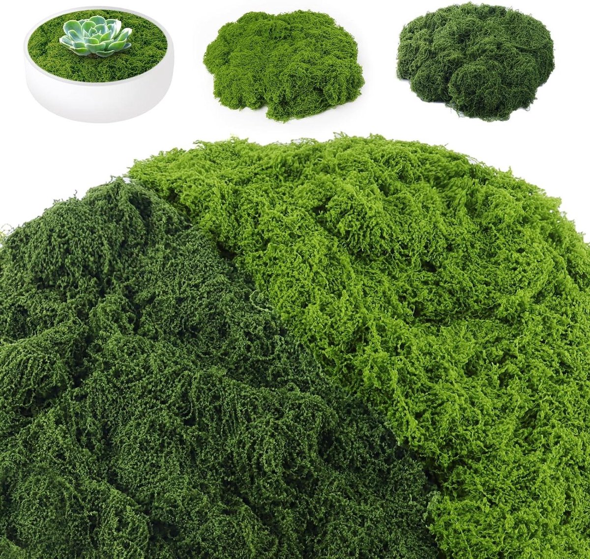 Kunstmos Decoratie - Decoratief Gras - Huis Opfleuren - Twee Kleuren - 200 gram - Groen
