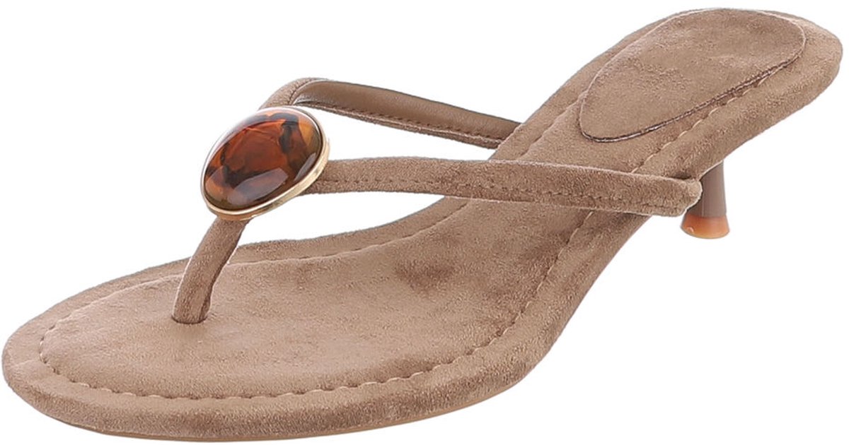 Slipper met hak en detail - dames Mt:40