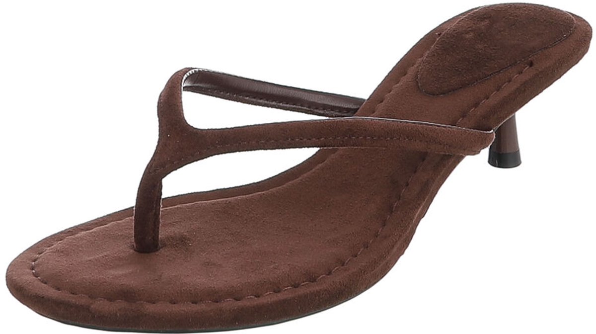 Slippers met hak - open model - dames Mt:40