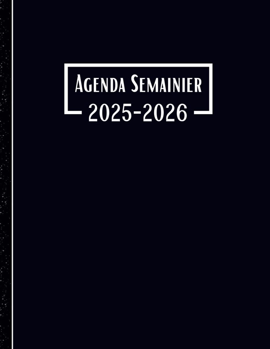SnelShoppen - Agenda Semainier 2025-2026 | Planificateur A4 | 1 Week per Pagina | Organiser met Maandoverzicht | Zwart | Perfect voor Persoonlijke en