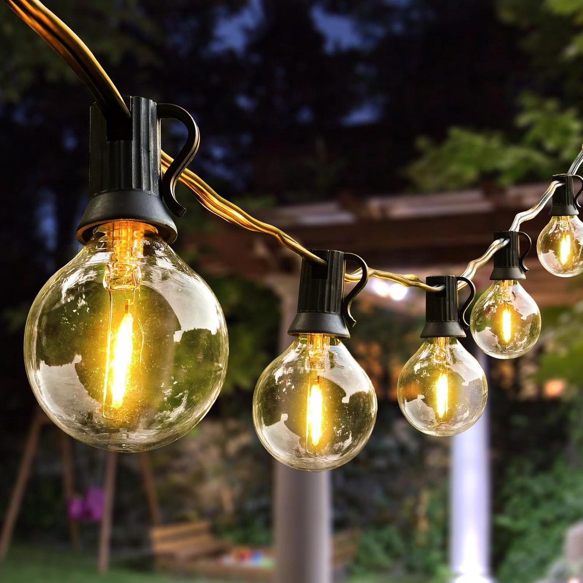 SnelShoppen - AVANLO LED Buiten Sfeerverlichting, 9.1 m Fairy Lights met 16+1 G40 LED Lampen, Schokbestendig en Waterproof voor Tuin, Balkon, Feesten,