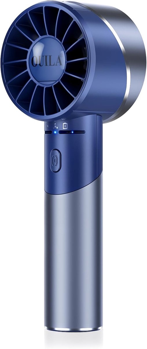 SnelShoppen - Handheld Fan Mini USB Oplaadbare Ventilator - Draagbare Accu Fan met 4 Snelheden - 2600 mAh voor Maximaal 16 Uur Koeling - Stil en Krach