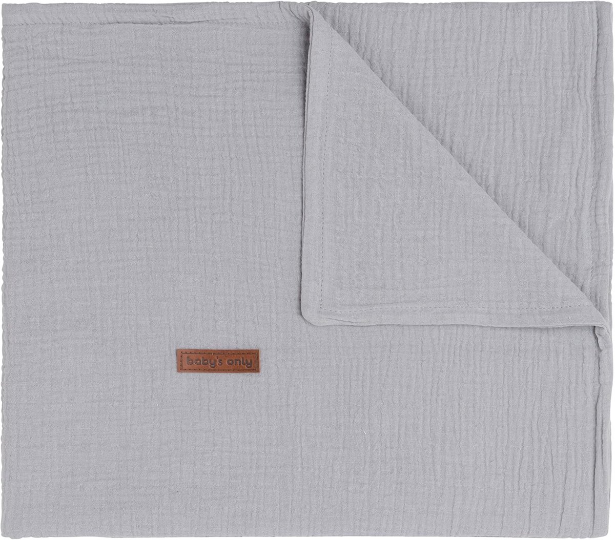 SnelShoppen - Babydeken - Crib blanket Breeze - 70x95 cm - 0.6 TOG - Grijs - 100% Katoen - Voor Jongens en Meisjes - Comfortabel en Warm
