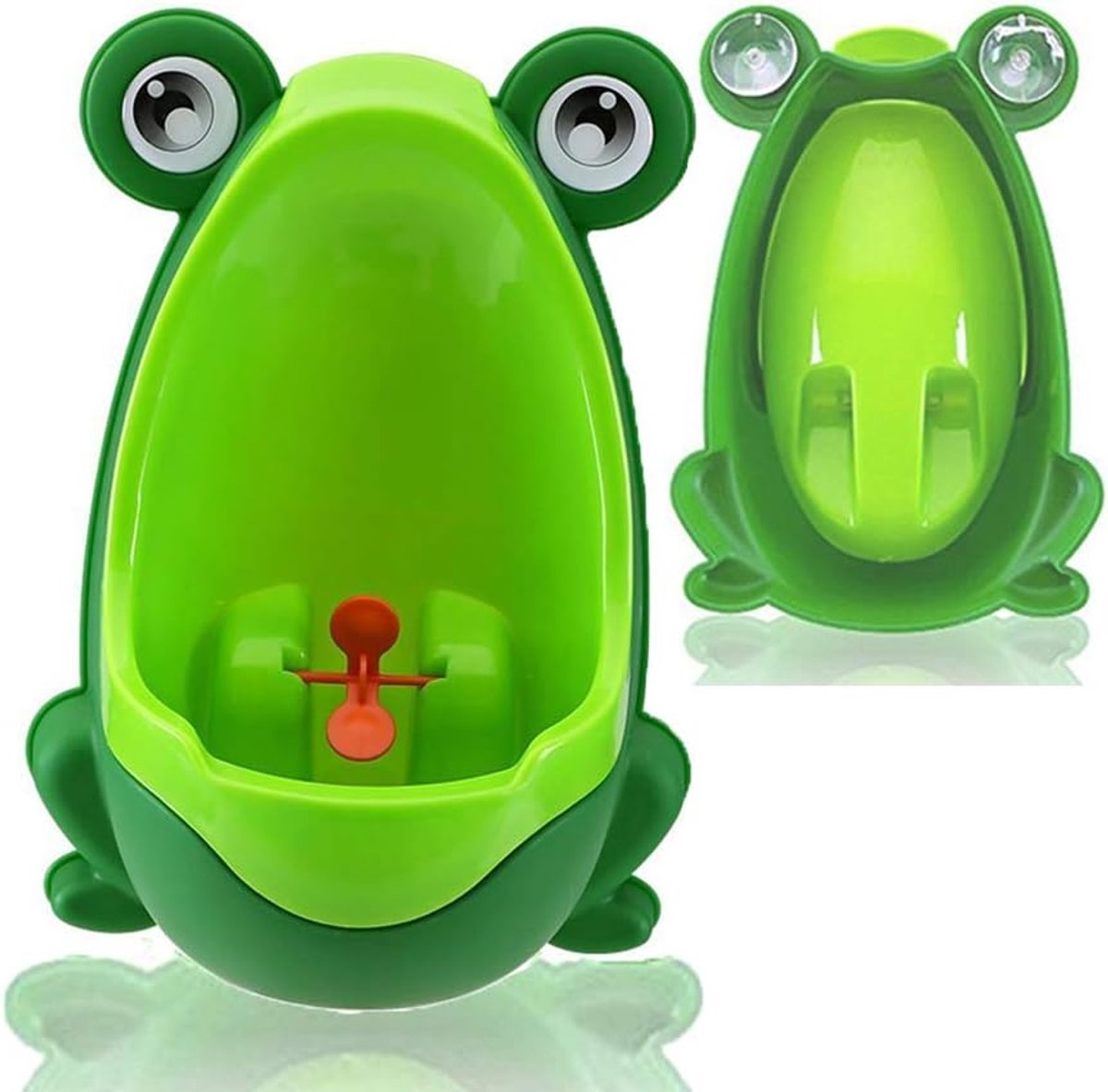 SnelShoppen - Kinderen Pisuar voor Jongens, Baby Urinoir, Toilettraining Urinoir, Muurmontage, Schattige Kikker, Groen, Voor Thuisgebruik, Peuters, Ge
