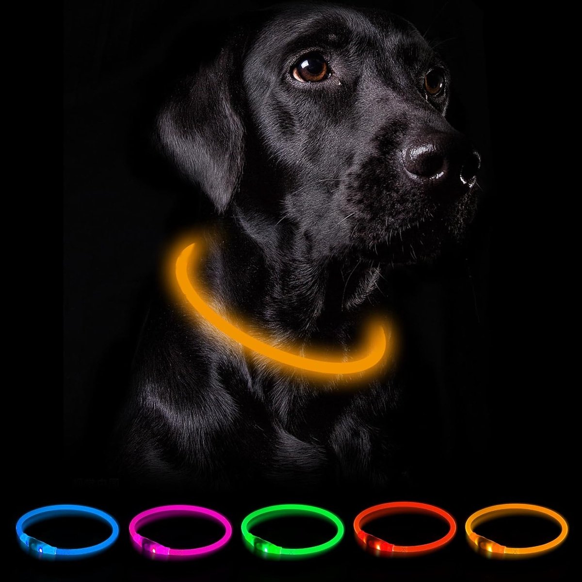 SnelShoppen - Lichtgevende Hondenhalsband USB Oplaadbaar - Waterdichte LED-Halsband voor Honden met Verstelbare Lengte, 3 Verlichtingsmodi voor Veilig