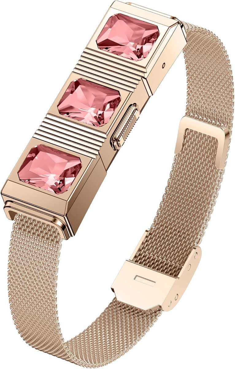 SnelShoppen - Smart-armband voor dames, gezondheids- en fitnesstracker, stappenteller, zuurstofgehalte, HRV, slaaptracker, modieuze smaragdarmband met