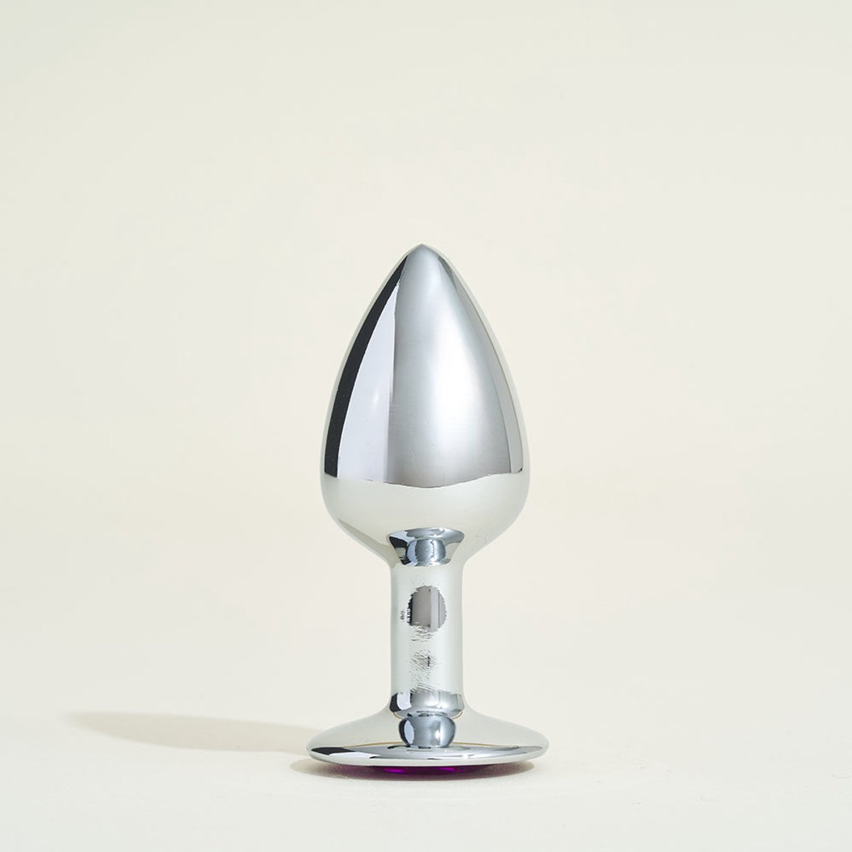 Metalen Plug Juweel Steel Kristal Violet