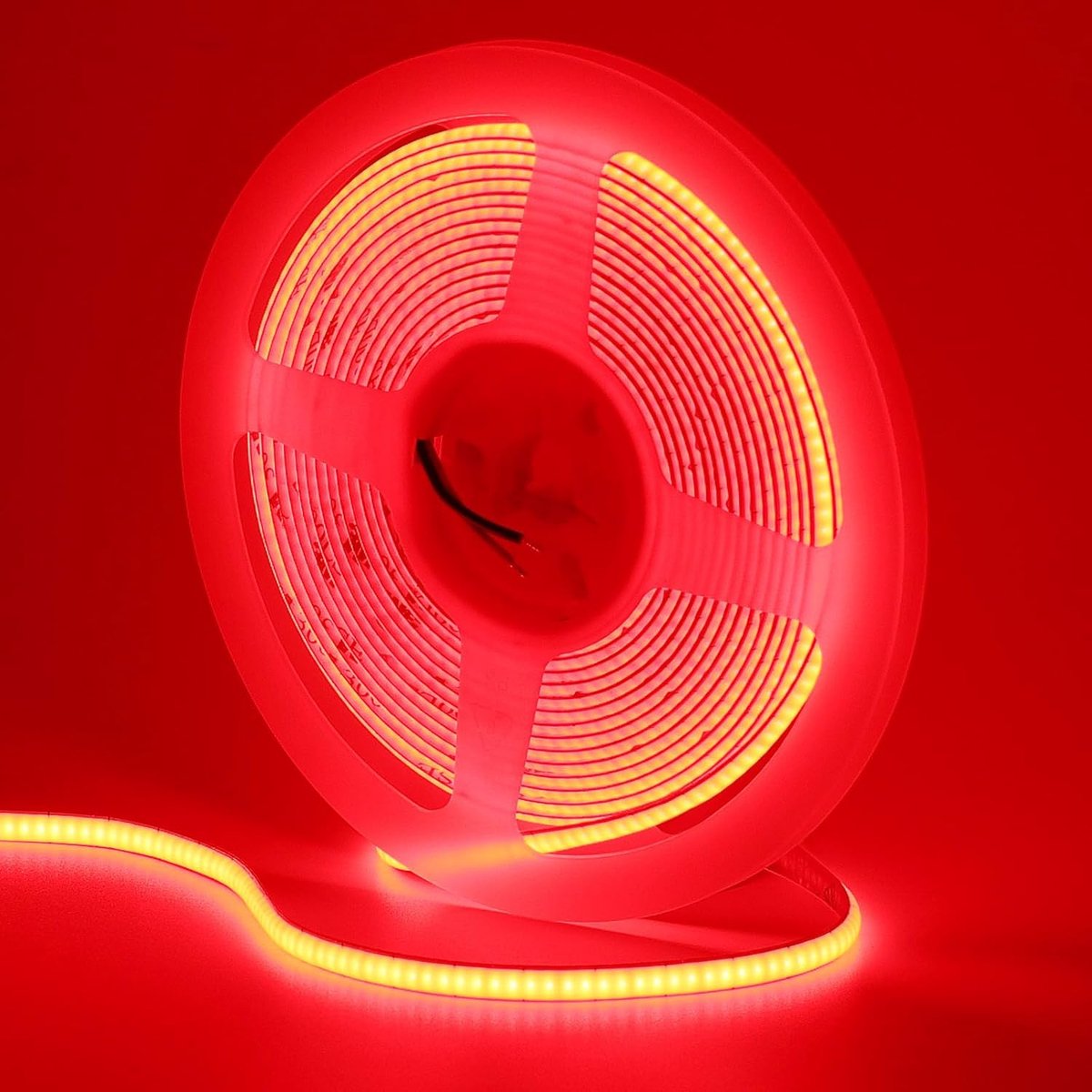 SnelShoppen - 12V 5mm Wide COB LED Strip Rood 5M 400LEDs/M Flexibel Zelfklevend voor KTV Bar Decoratie, IP20 Niet Waterproof, DIY Verlichting