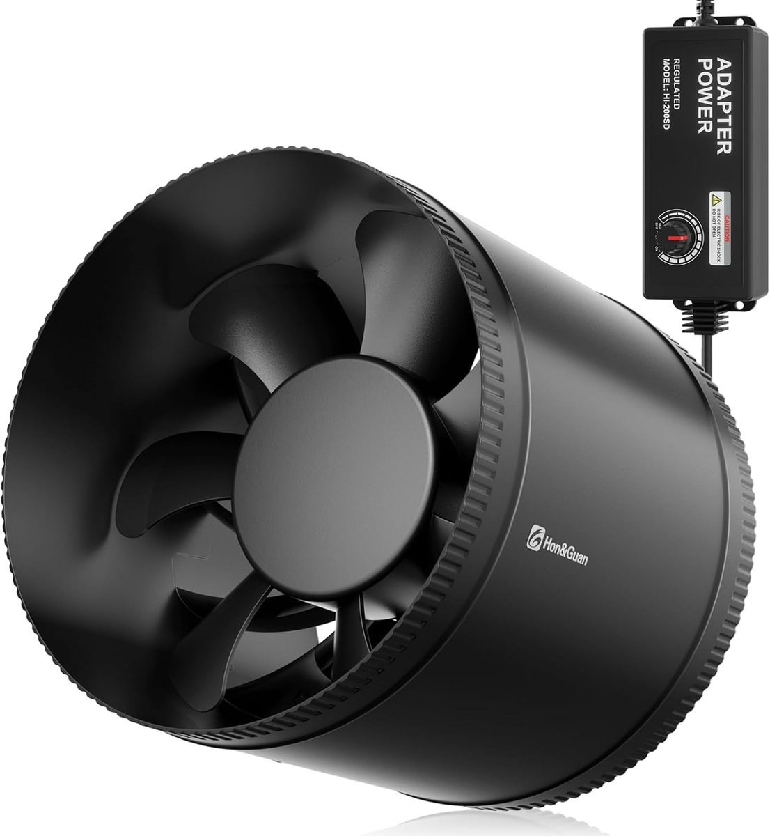 Thijox - Buisventilator 200 mm, 1060 m³/uur, Regelbare Afvoerventilator, Kanaalventilator