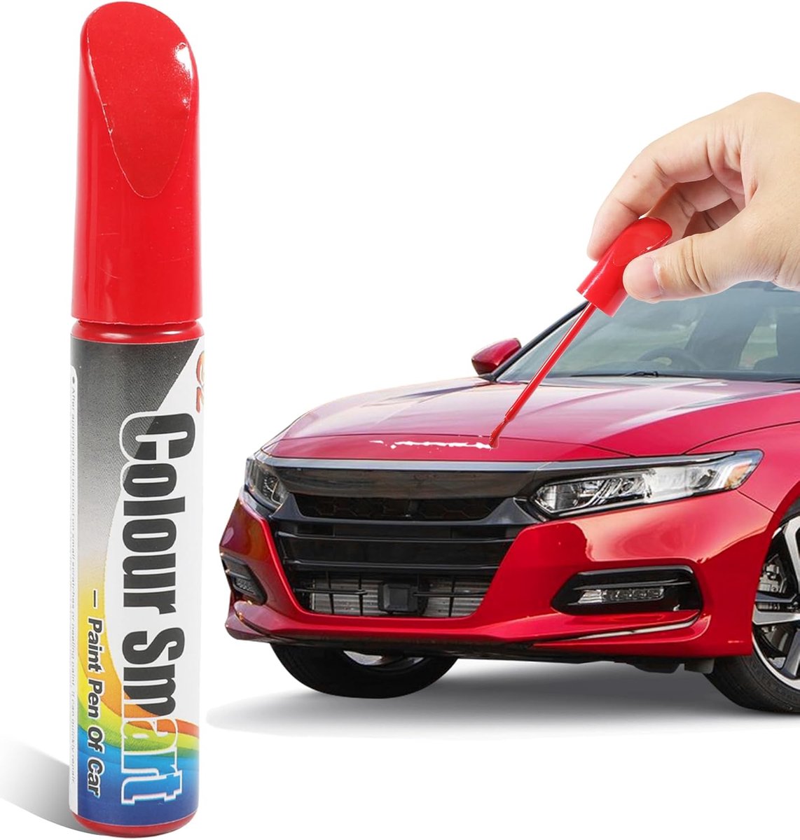 SnelShoppen - Paint Pen voor Auto, Krassen Verwijderen, Auto Lak Reparatie Pen, Duurzaam en Gebruiksvriendelijk, Geschikt voor de meeste Auto's, Rode