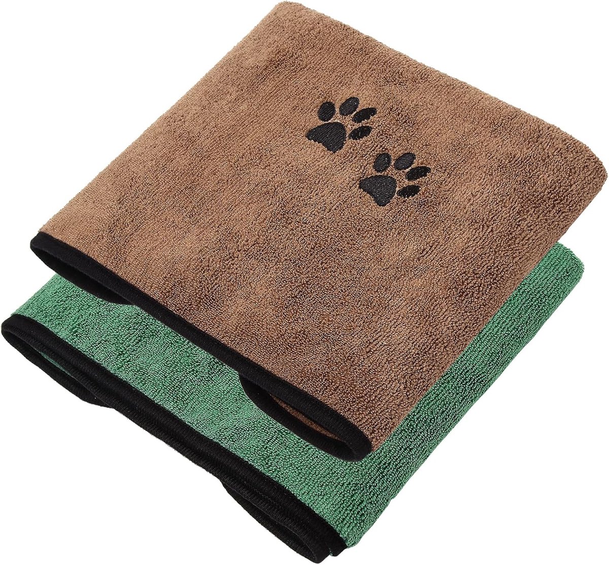 SnelShoppen - 2 Pack Sneldrogende Dierentowels, Microfiber Super Absorberend Hondentowel | Sneldrogende Diertowels voor Kleine en Middelgrote Dieren,