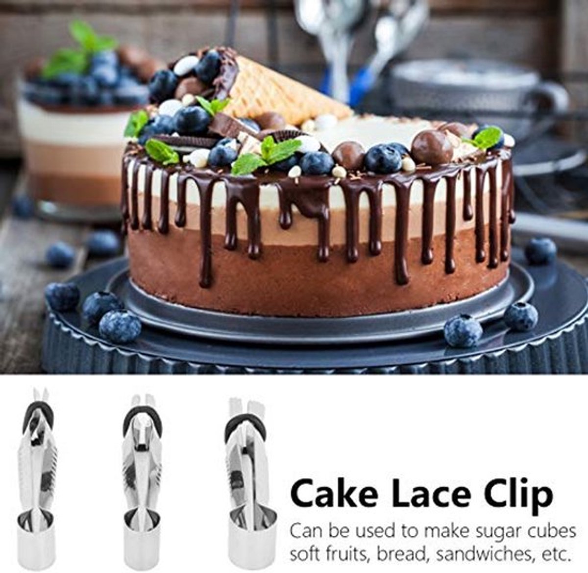 Bakt gereedschap, Decoratieve klem Cake Crimper Cake Decoratie Tool Goede duurzaamheid voor keuken