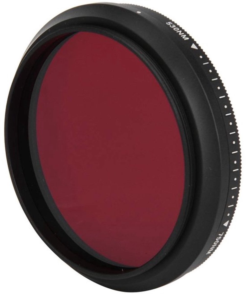 Camera Filter, Aluminium Legering Infrarood Lensfilter Antislip 530-750nm Optisch Glas Verstelbaar voor IR Fotografie