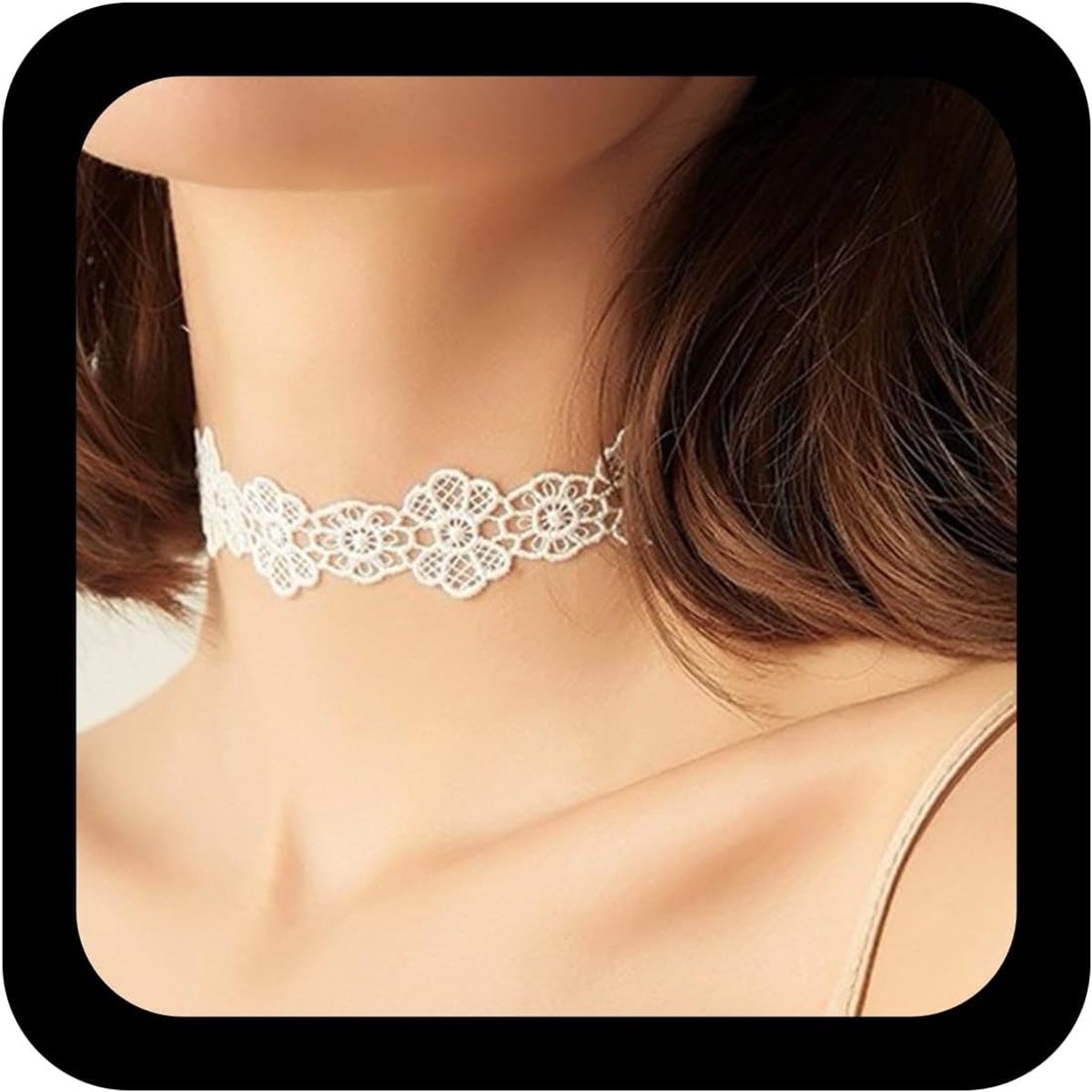 Vintage Hollow Lace Necklace Choker Black Tulle Lace Necklaces Thin Wide Fabric Floral Necklaces Gothic Tattoo Collar - ShopVlot