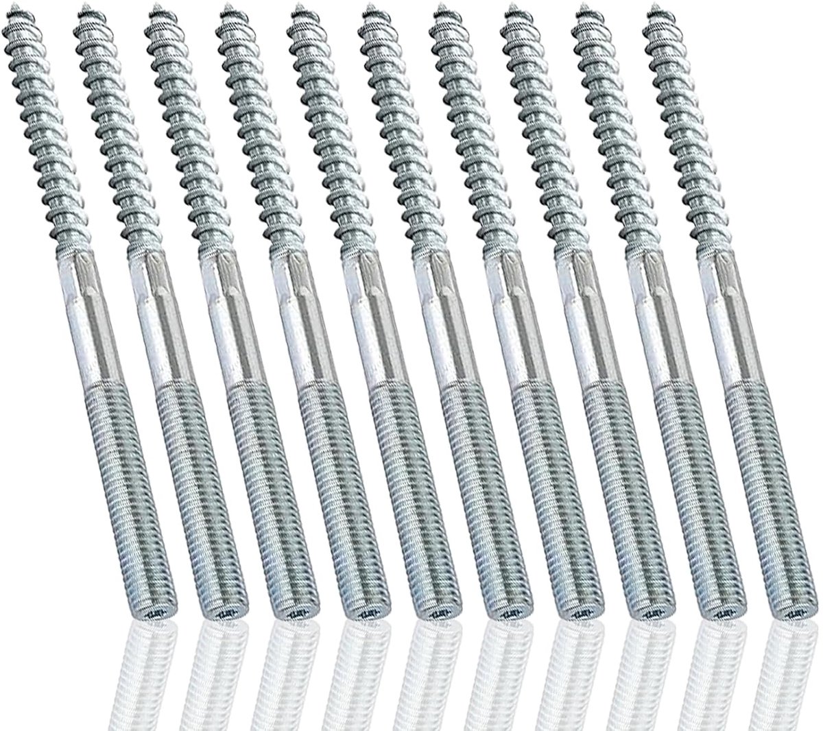 Globstar 10 x M10 x 200 mm Stick Screws, Torx Screw Pens, Double Thread, Wood Screws, Carbon Steel, Pipe Clamps - ShopVlot