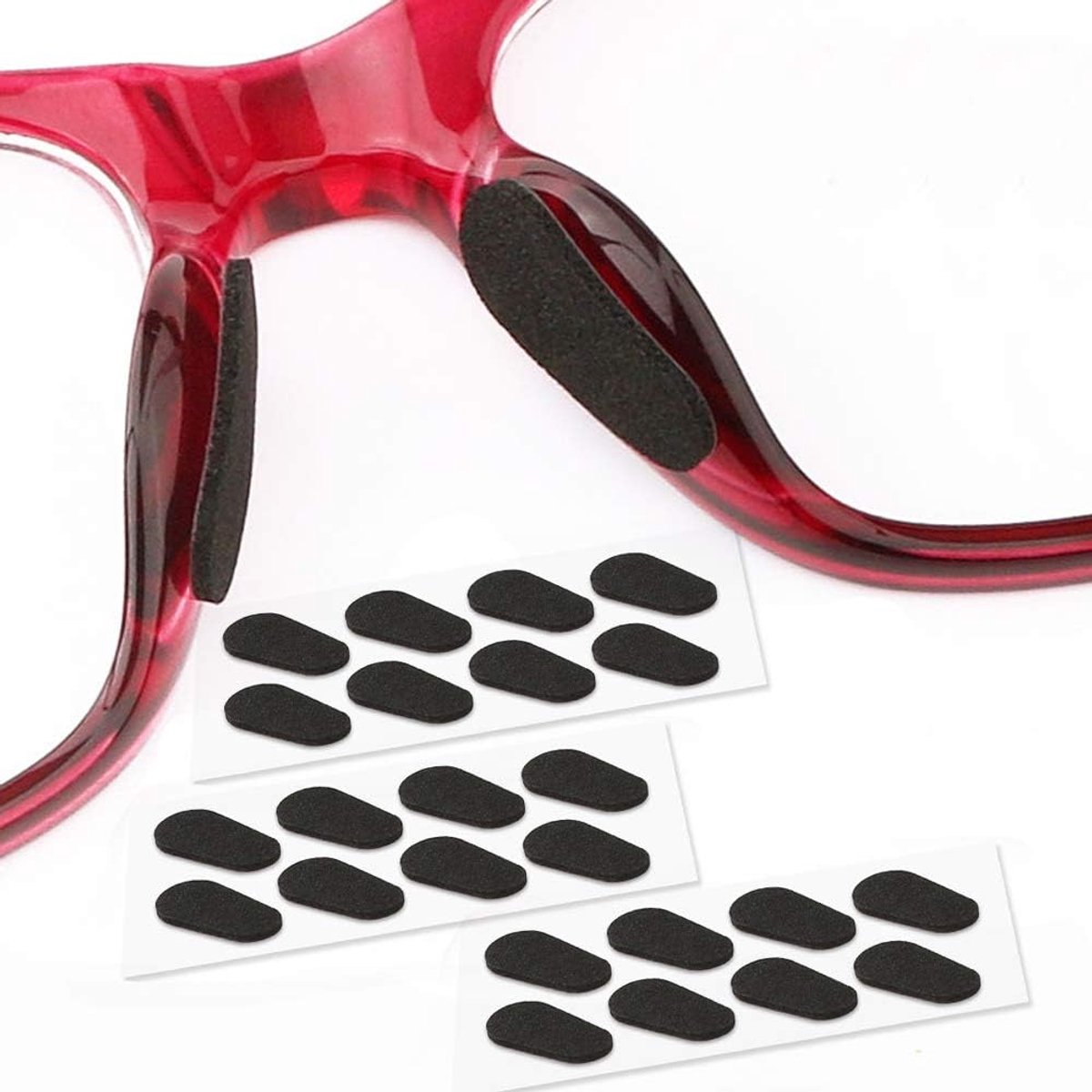 Soft Foam Nose Pads Self Adhesive Non-Slip Glasses Nose Pads Thin Nose Pads for Eyewear Sunglasses Eyewear, 12 Pairs - ShopVlot