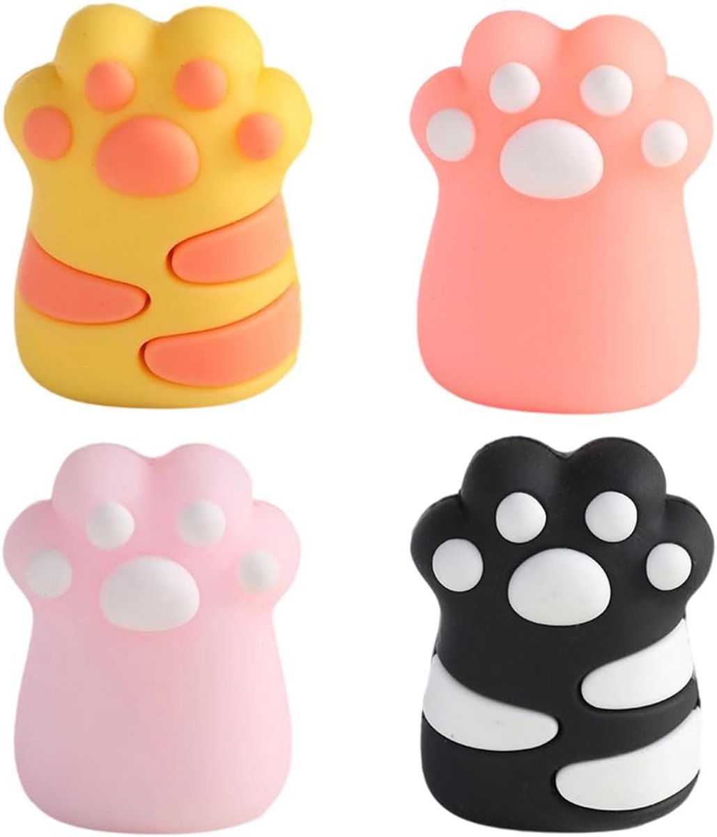 4pcs Cute PVC Pencil Sharpeners with Cat Claw Small Manual Pencil Sharpener for School Office Supplies - ShopVlot