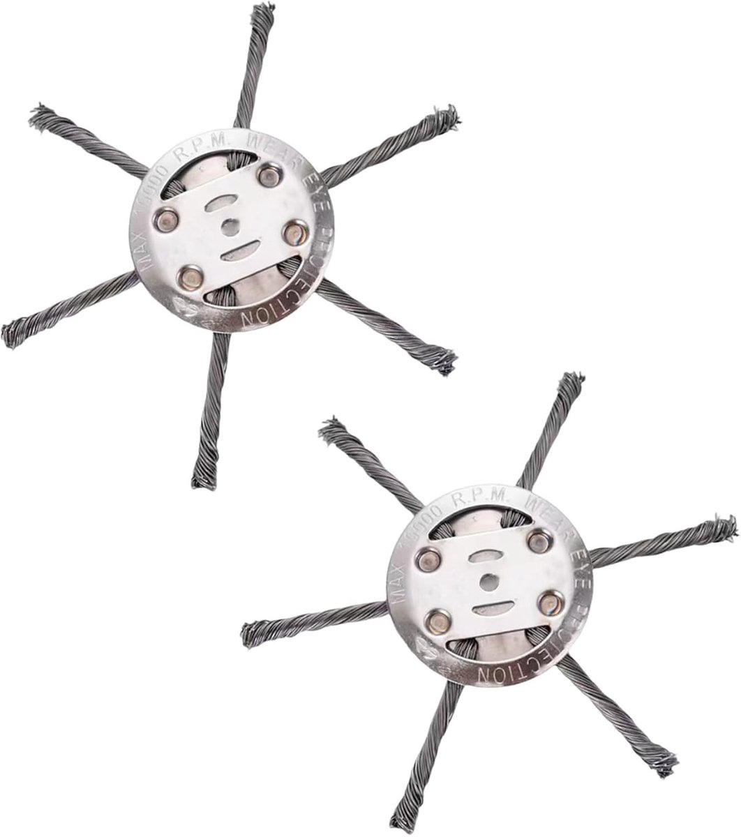 Draadtrimmerkop - Zilver - Diameter 150 mm - Stalen Vervangingskop met 6 Messen - Voor Accu-Grastrimmers