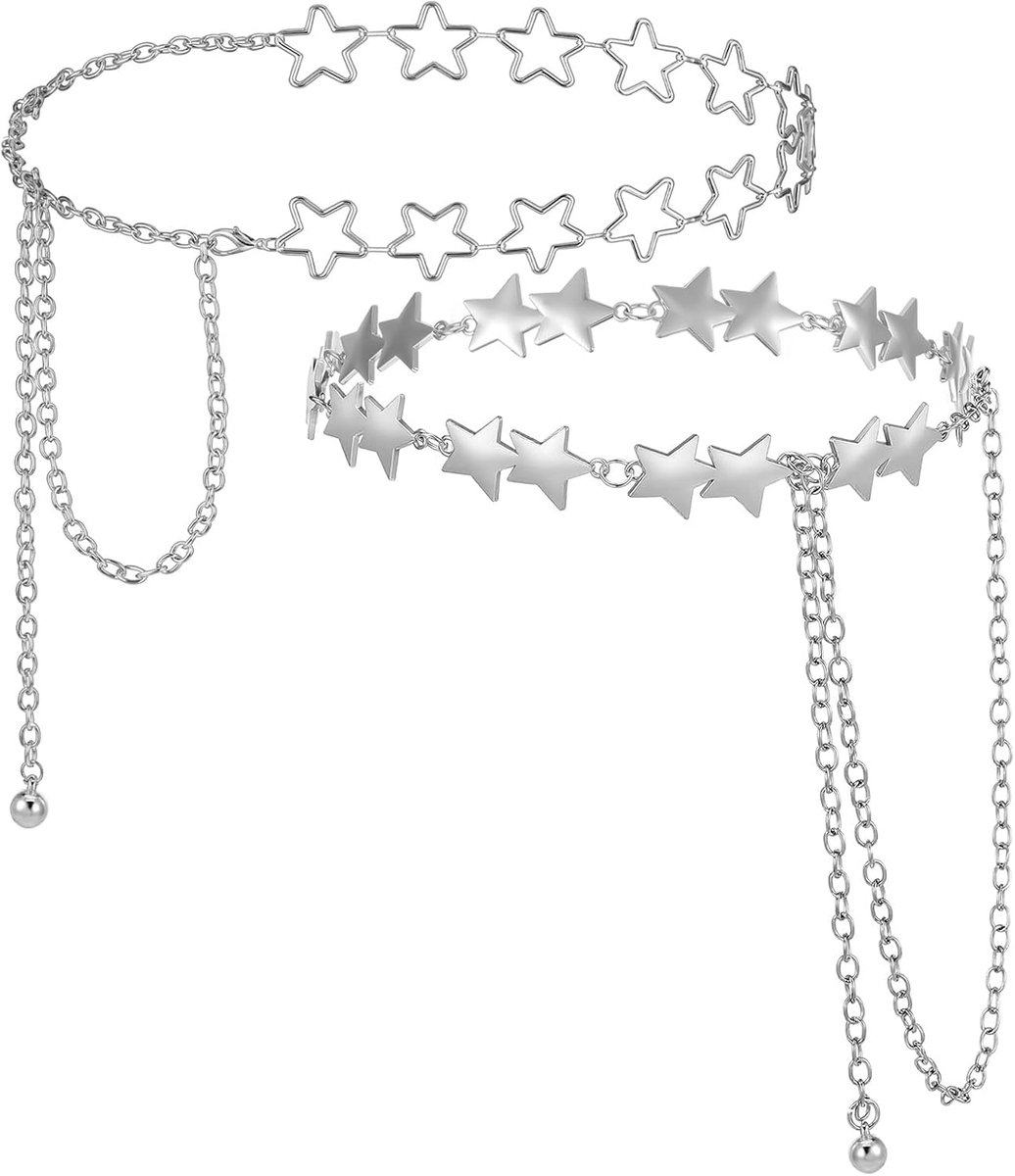 Belt Chain met Sterren - Verstelbaar - Y2K Accessoires - Perfect voor Feestoutfits - ShopVlot