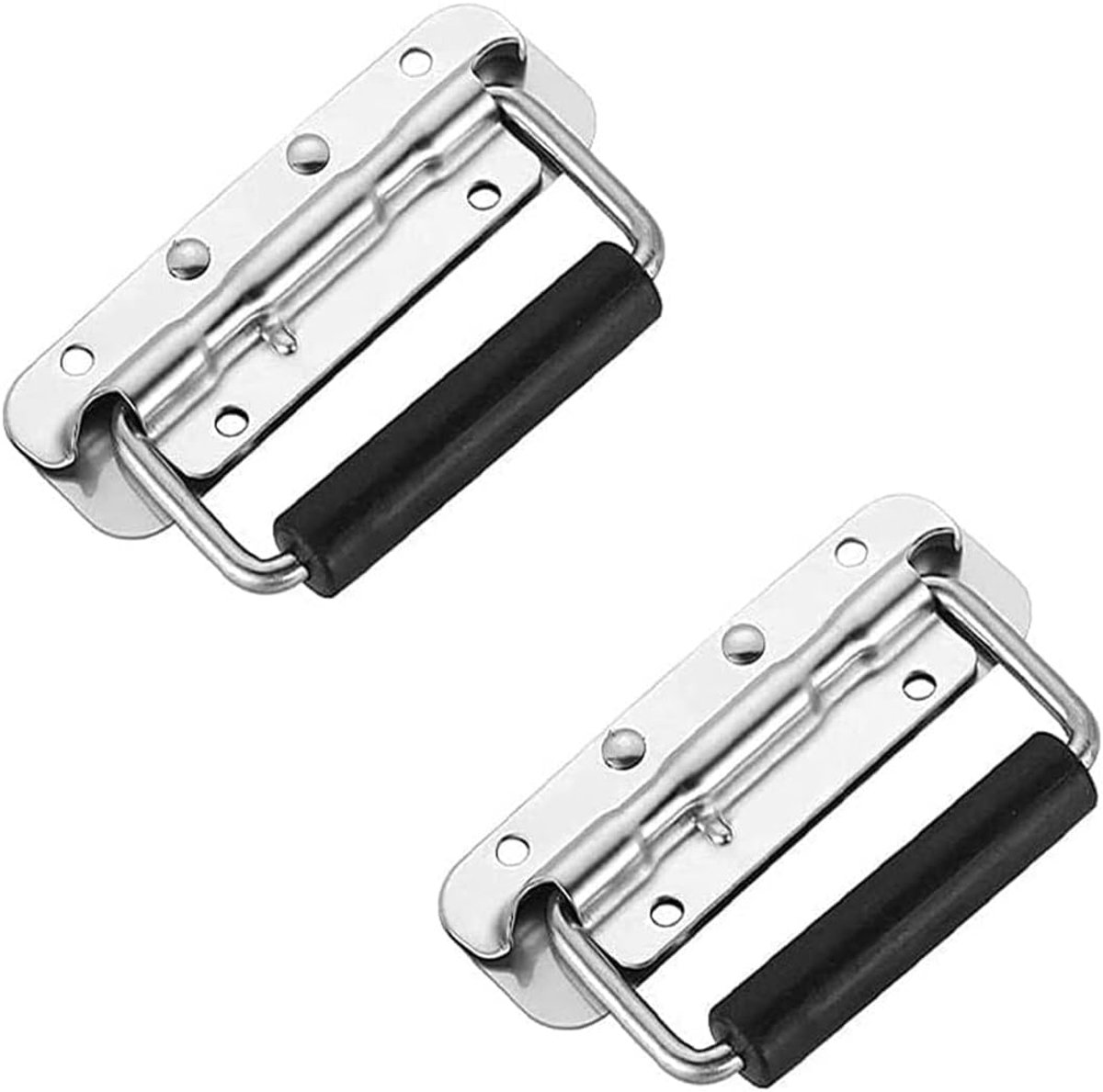 Opvouwbare Handgreep 110mm - Roestvrij Staal - Veerbelast - Perfect voor Gereedschapskisten - ShopVlot