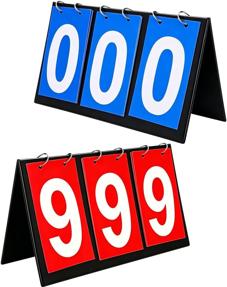 Scorebord 3 Digits - Trilinguale weergave - Scorekeeper voor sport - Ideaal voor indoor en outdoor - ShopVlot