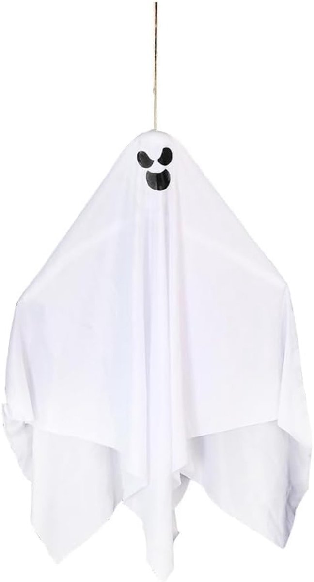 Halloween-decoratie witte geest 69 cm - schattige hanger - perfect voor tuin of binnenplaats - ShopVlot