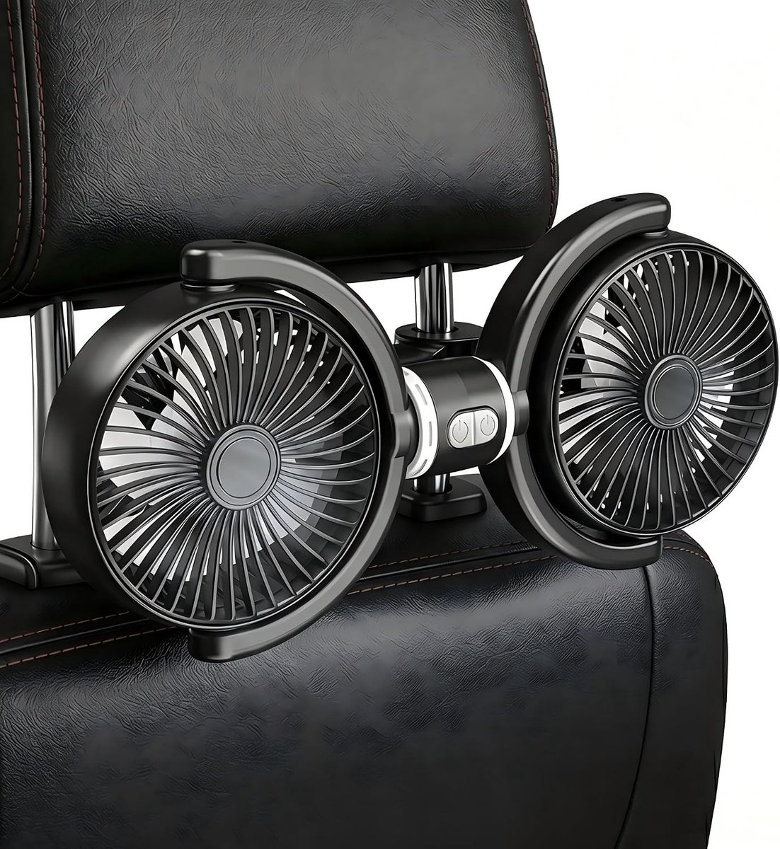 Autoventilator voor Achterbank - Zwart - Draagbare Ventilator met 3 Snelheden - Voor Auto, Thuis en Kantoor