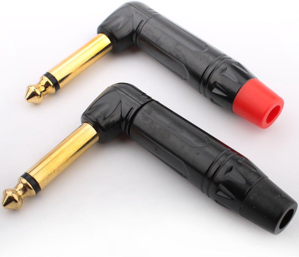 Audio plugs 1/4 inch - 90 graden hoek - mono plug - perfect voor DJ en gitaar - ShopVlot