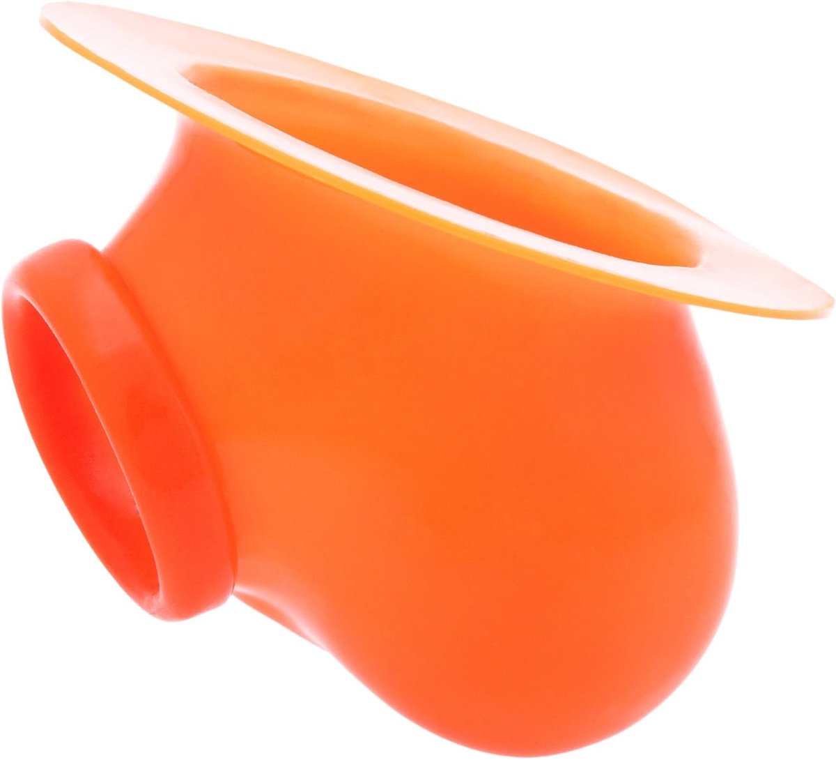 Latex cover met basisplaat - neon oranje - anatomisch gevormd - voor optimale stimulatie - ShopVlot