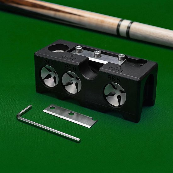 Multifunctioneel 11-in-1 Snooker keu-puntenvorm en reparatiegereedschap, biljartaccessoire voor precisie, draagbaar en handig, 8 x 3 x 3 cm — afbeelding 5