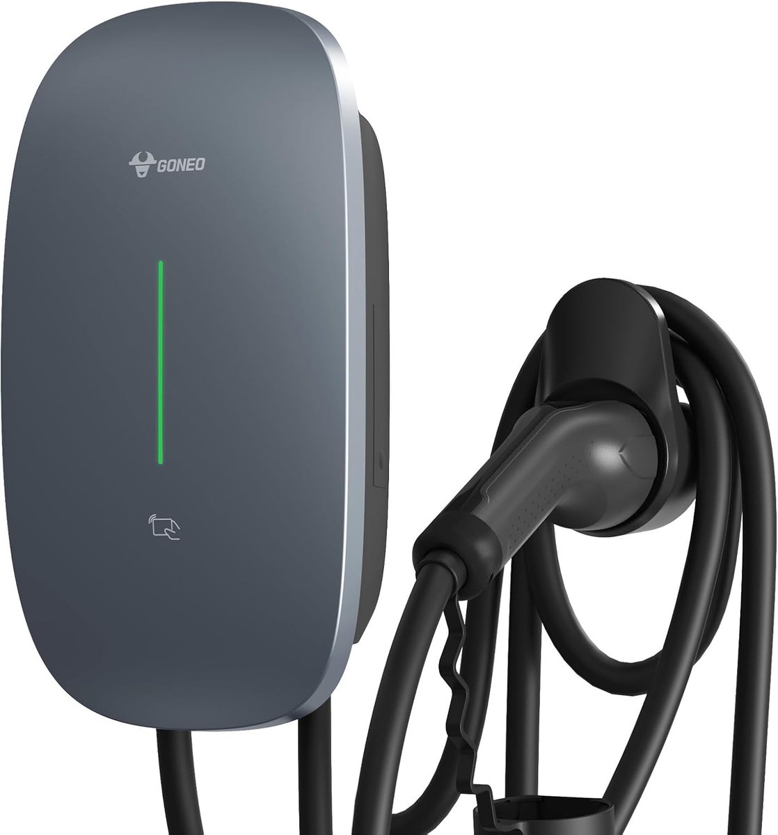GONEO Wallbox 11kW with App, 7m Type 2 Charging Cable, Three Phase 16A 400V, IP65 IK10, RCD Type A 30mA AC + 6mA DC - ShopVlot