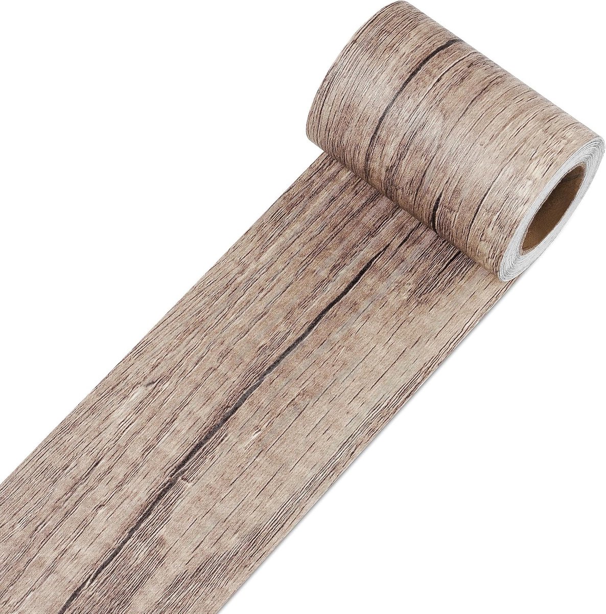 Decotalk Wood Look Self-Adhesive Edge PVC Wood Grain 7.5 x 600 cm and Stick on Waterproof Removable Wallpaper Border - ShopVlot